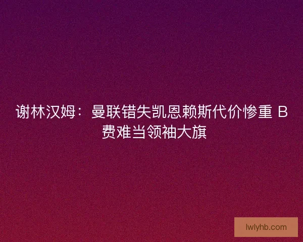 谢林汉姆：曼联错失凯恩赖斯代价惨重 B 费难当领袖大旗